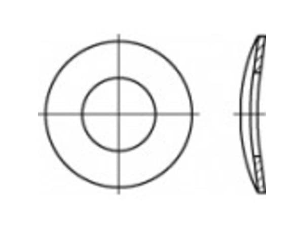 TOOLCRAFT 105888 Fjederskive Indvendig diameter: 5.3 mm DIN 137 Fjederstål 100 stk