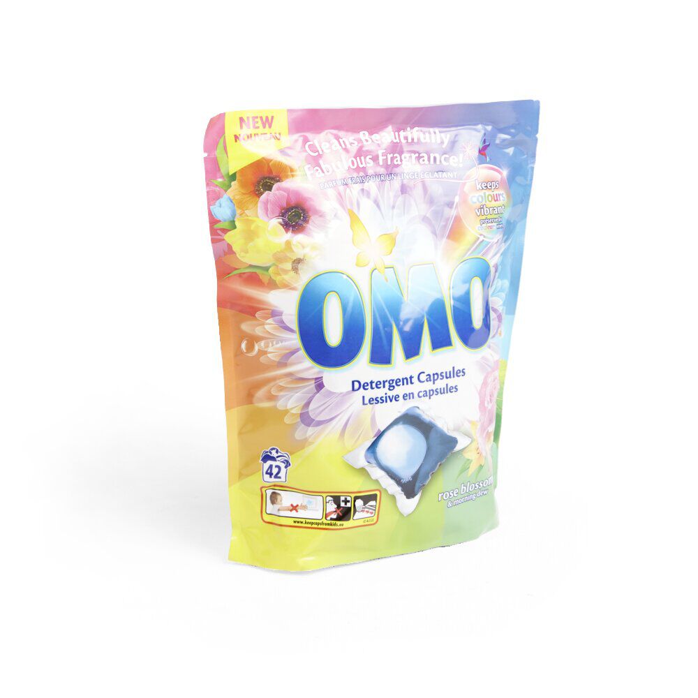 Lessive capsule OMO fleur de rose 42 pods