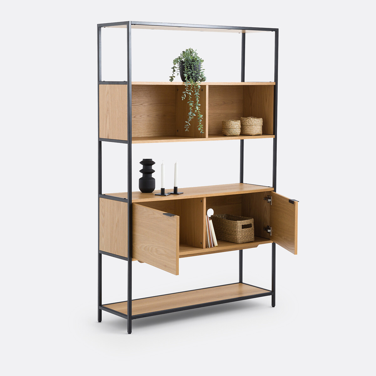 LA REDOUTE INTERIEURS<br>Prateleira modular, 2 nichos, 2 portas, Volga