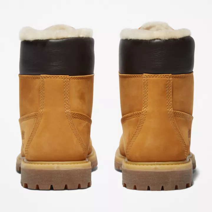 Bota Timberland Premium de 6 polegadas para mulheres na cor amarela