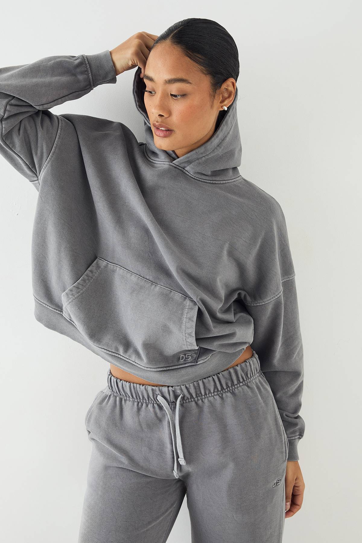 Sweat à Casynthétiqueche Surdimensionné DSGN Studio Premium Poids Lourd Délavé