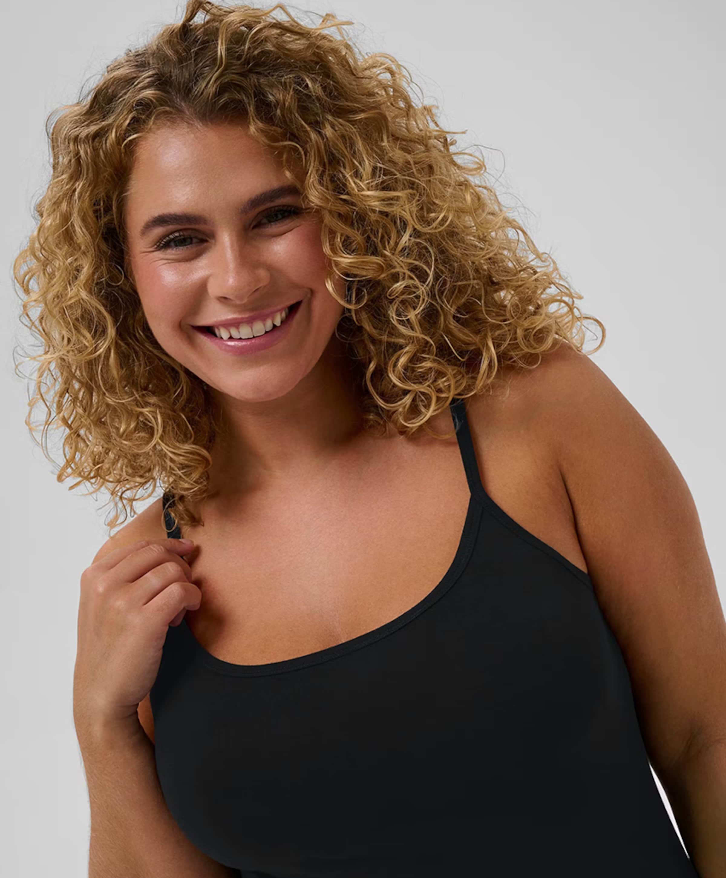 KAFFE Curve Dames jurk zwart