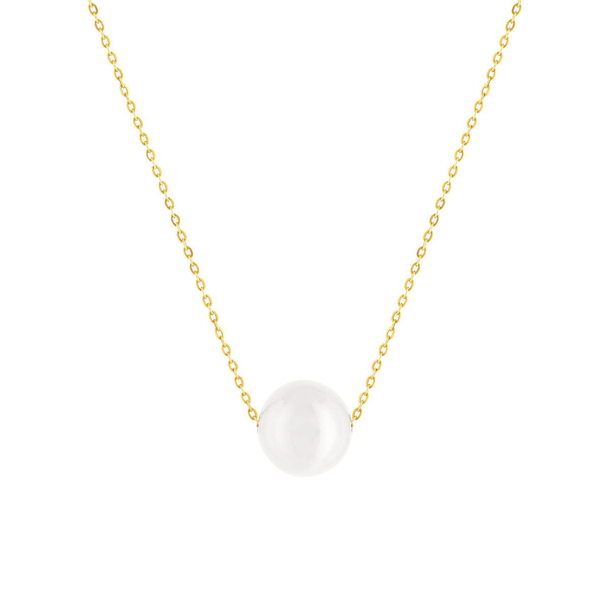 Collier or jaune 375 perle de culture de Chine 41cm