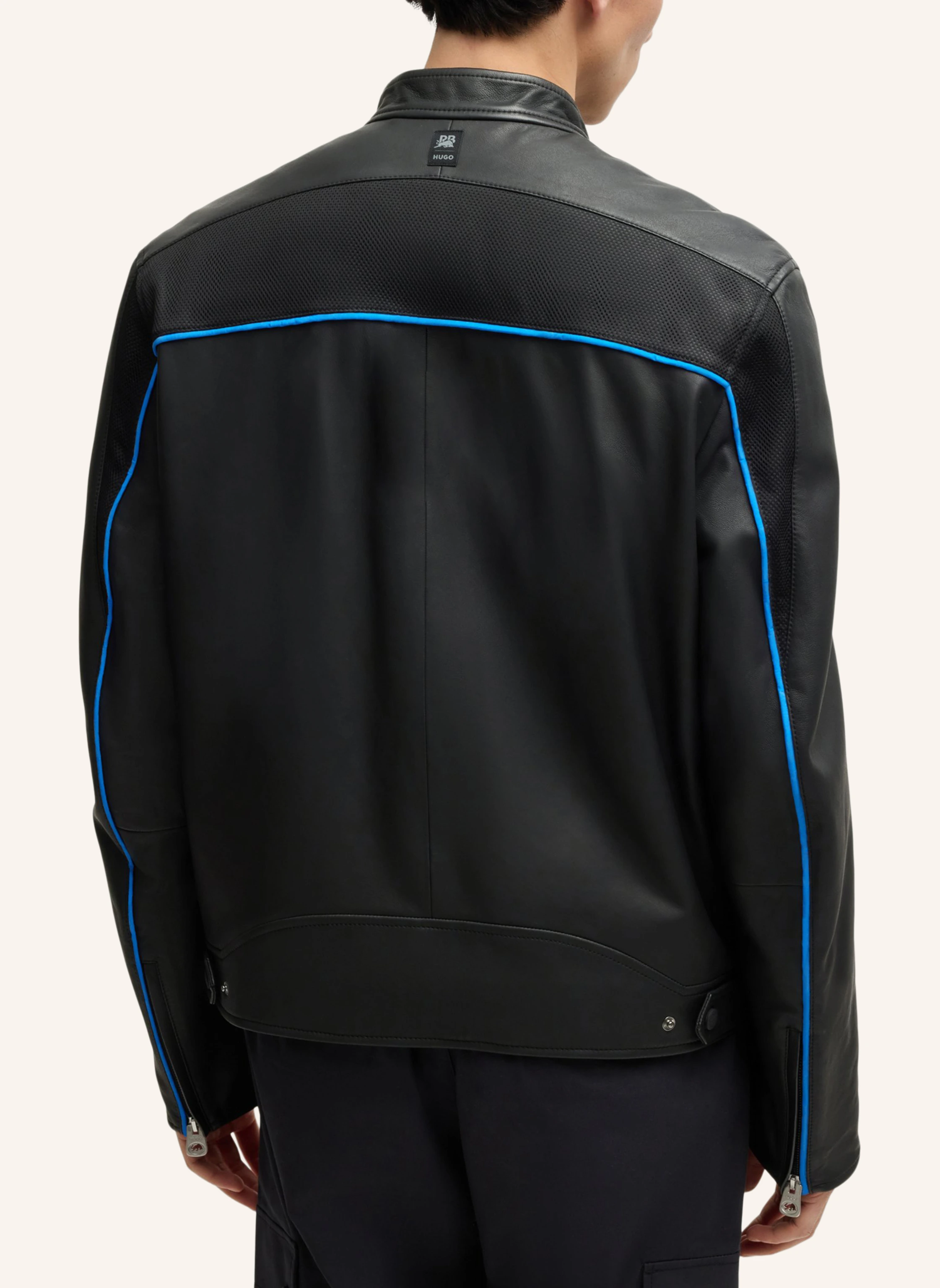 HUGO Lederjacke LOMAKI_RB Slim Fit