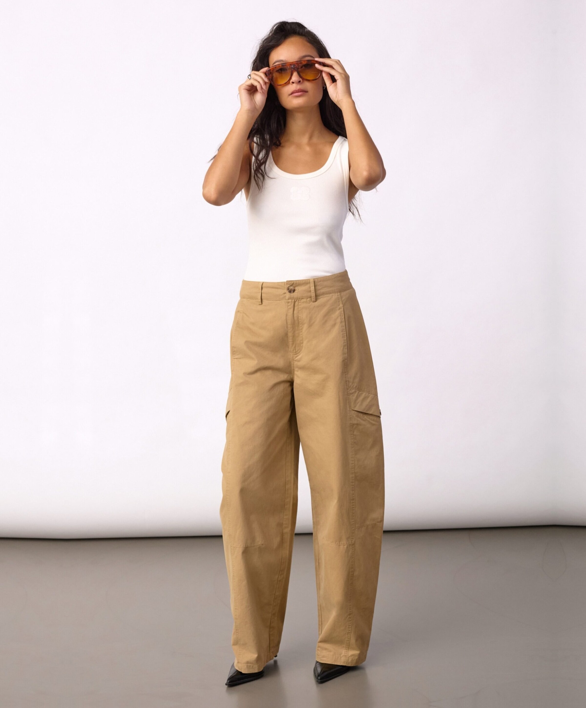 Co'Couture EvelynCC Barrel dames broek beige