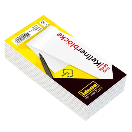 Idena Kellnerblock blanko, 30 Blatt, 10er