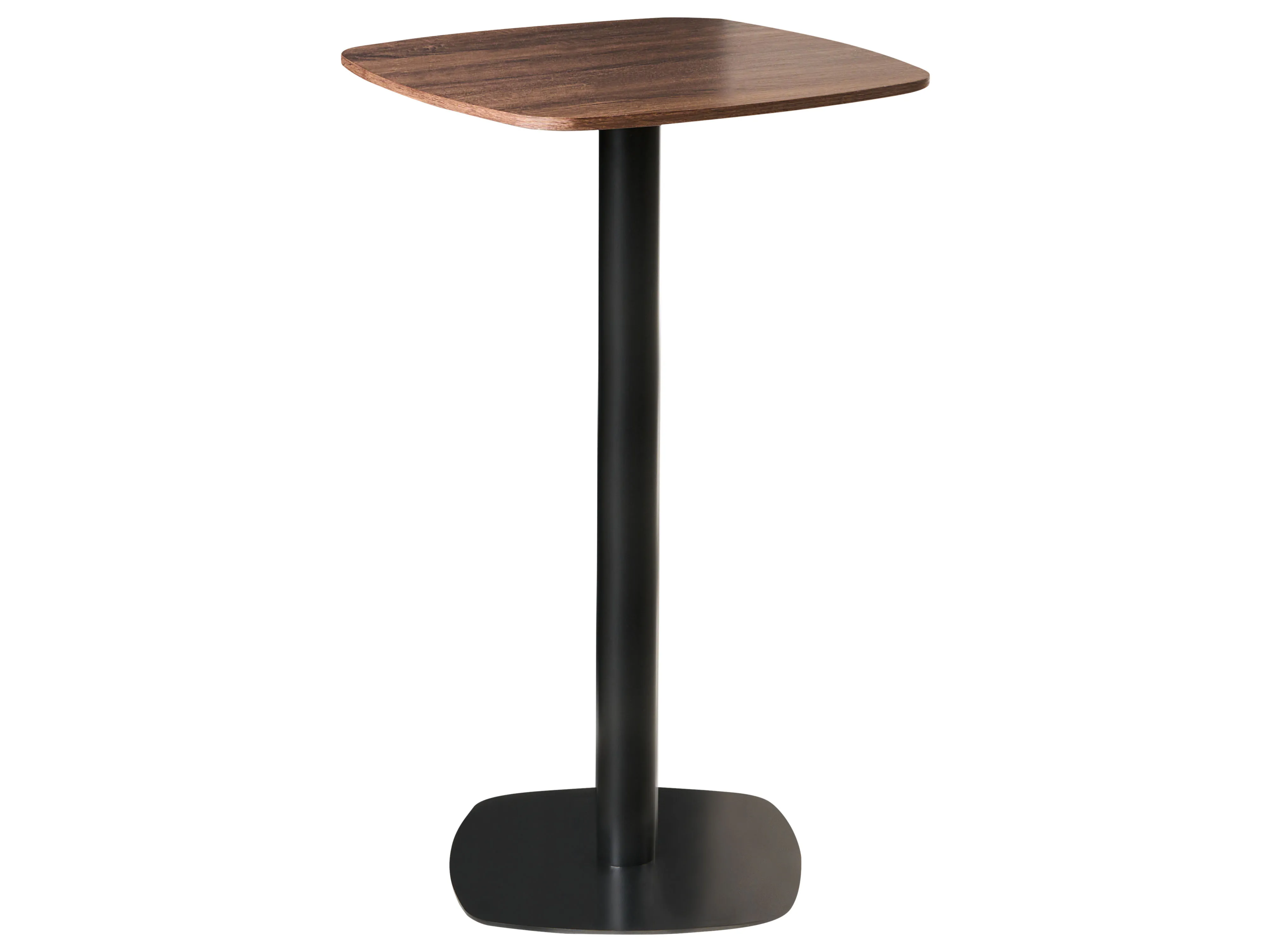 Statafel MORELLA Zwart/donkerbruin 60 cm 60 cm