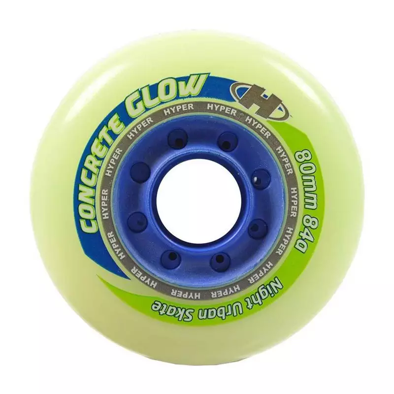 Roue de roller HYPER kit de 4 hyper concrete+g 84a80mm phosphorescent