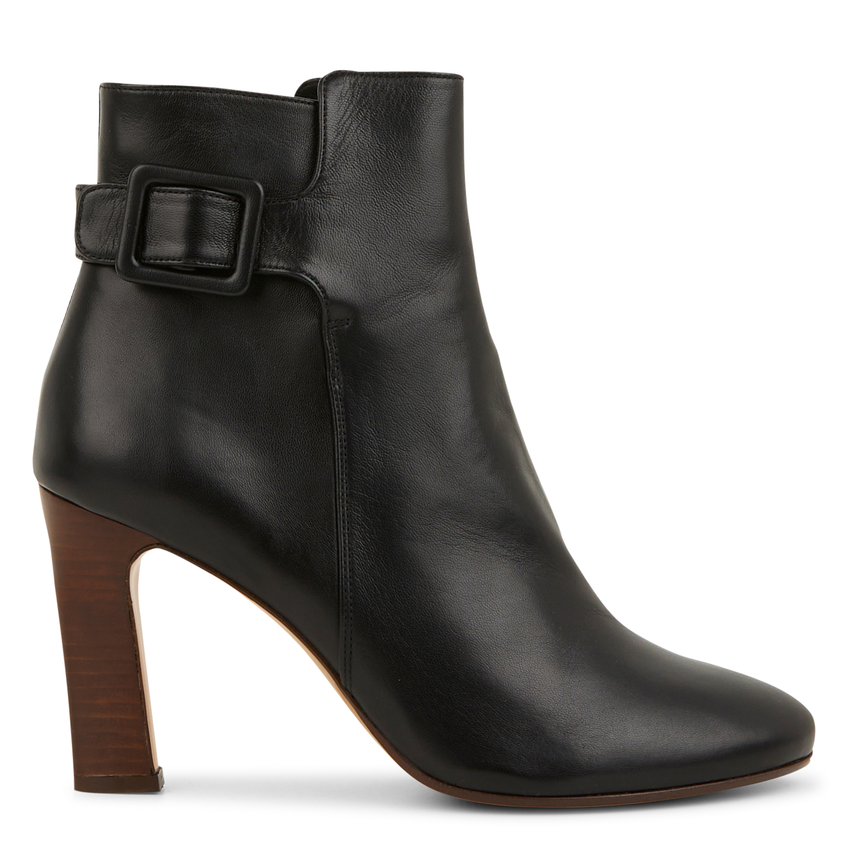 Bottines à talons en cuir | Noir