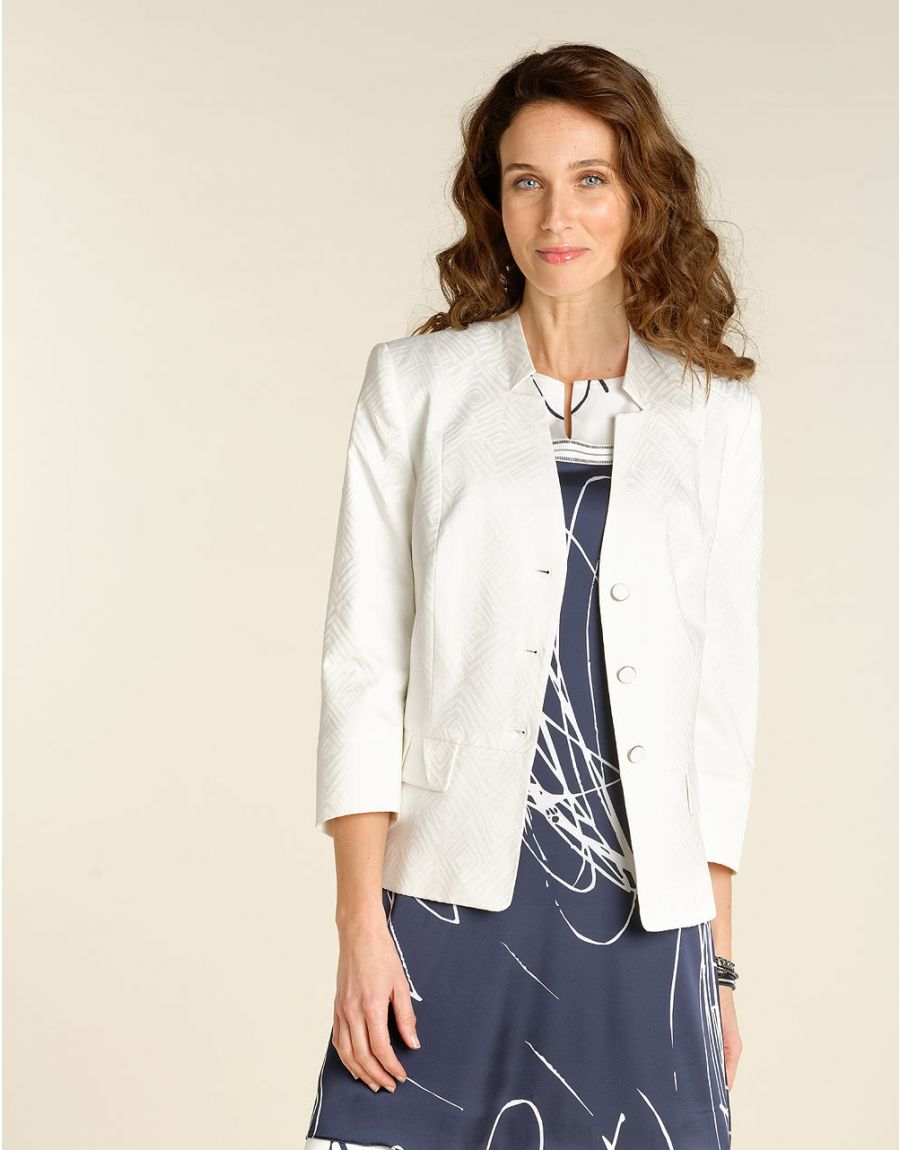 Veste gaufrée chic écru