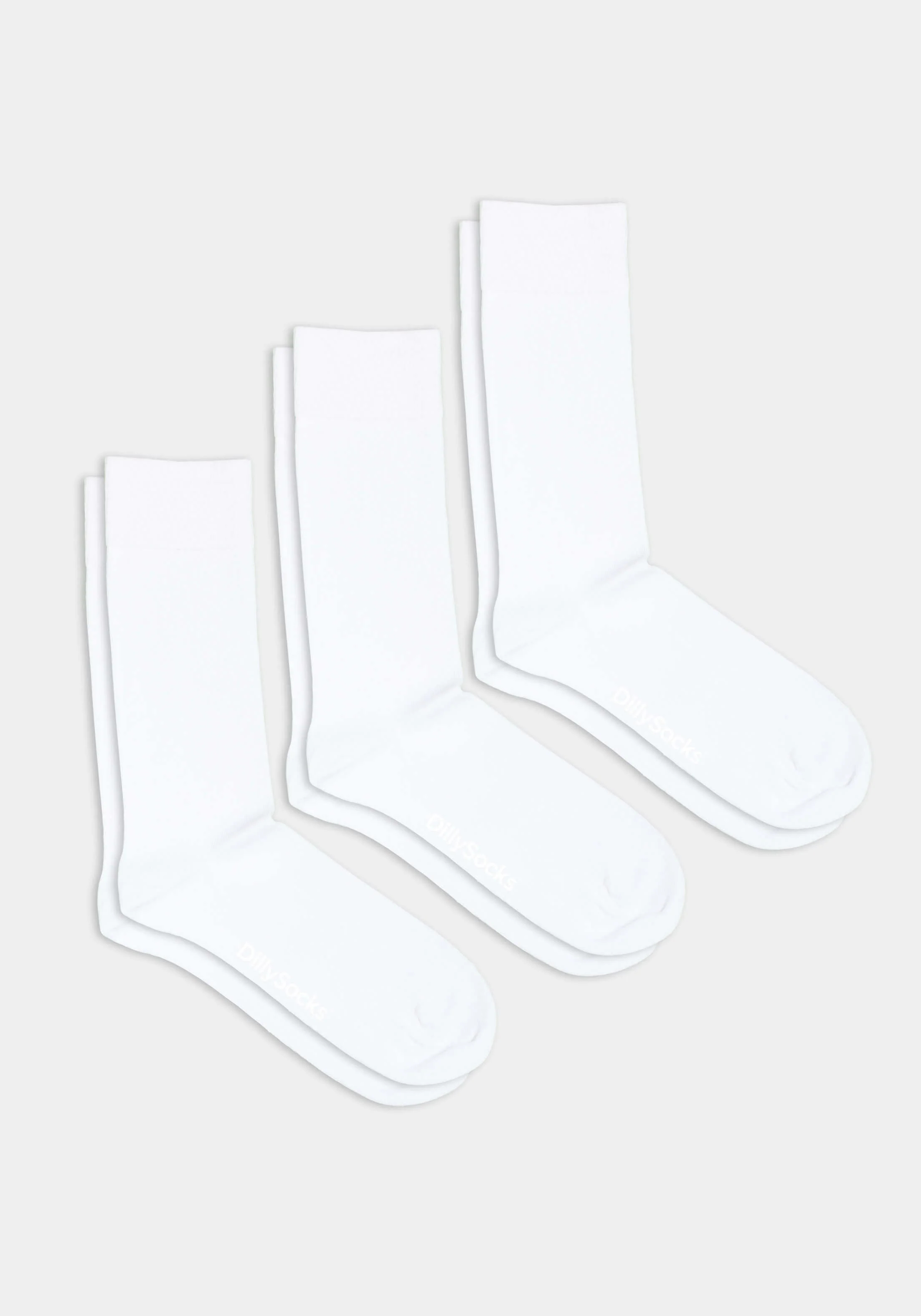 DillySocks Socken 3er-Pack Smooth Snow White