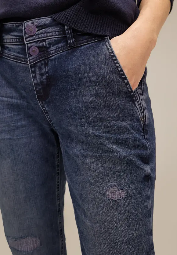 Casual Fit Jeans - indigo lilac overdyed