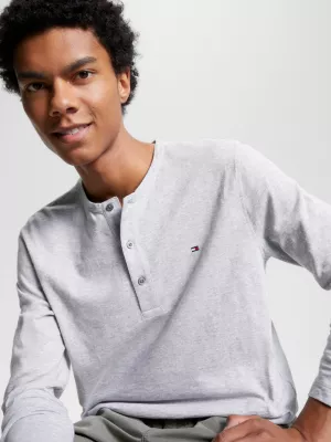 Camiseta Henley de manga comprida