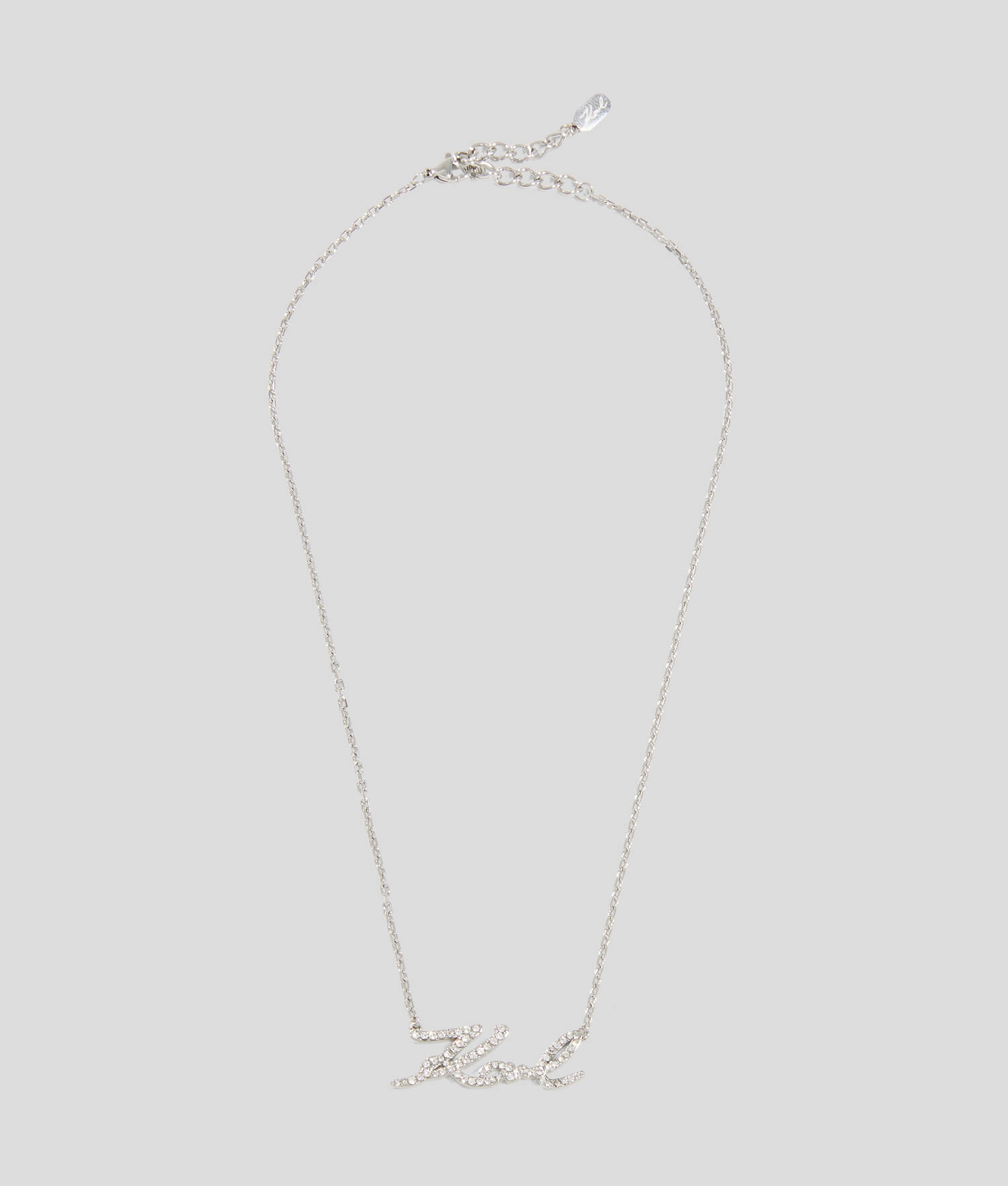 Collier à breloque pavé KARL Signature - Argent