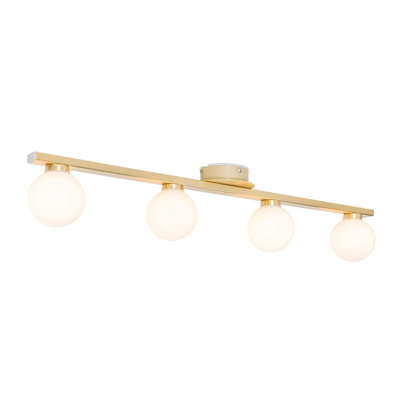 Moderne plafondlamp messing IP44 4-lichts - Cederic