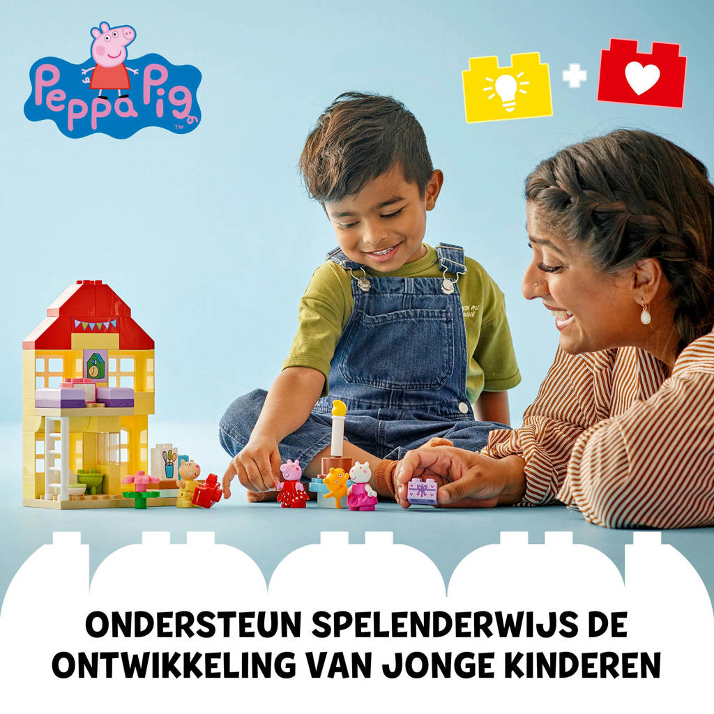 Wauw, heel leuk speelgoed!Peppa Big verjaardagshuis 10433