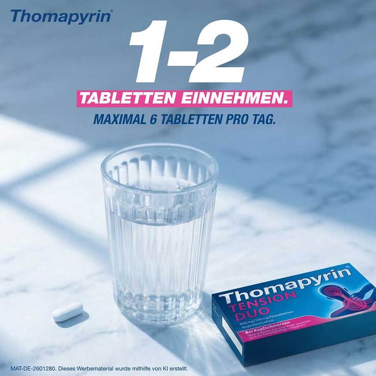 Thomapyrin TENSION DUO 400 mg / 100 mg Filmtabletten, 18 St