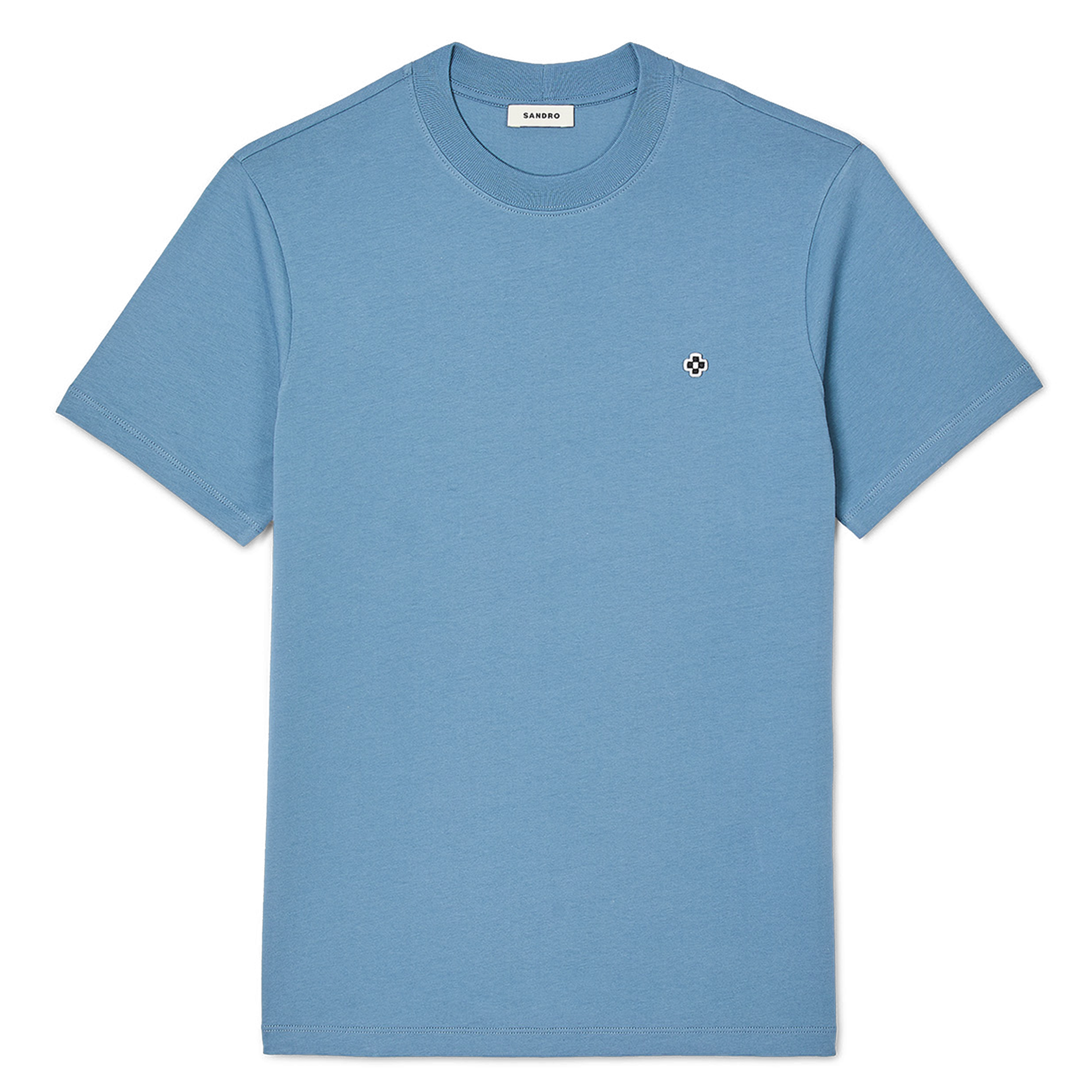 Tee-shirt manches courtes en coton| Bleu