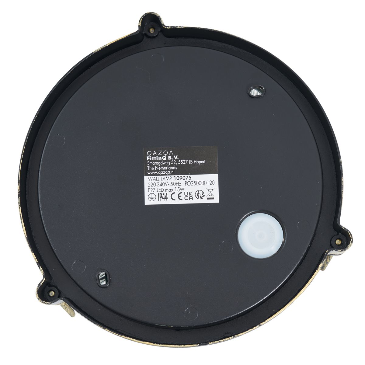 Buiten wand- en plafondlamp antiek goud rond IP44 - Noutica