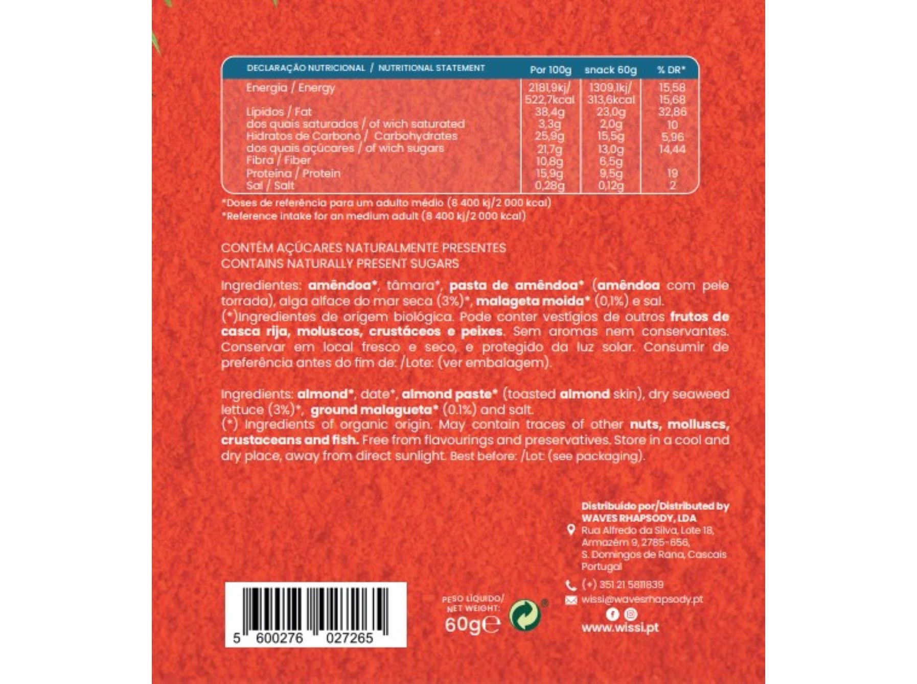 SNACK WISSI ALFACE DO MAR E CHILI BIO 60G