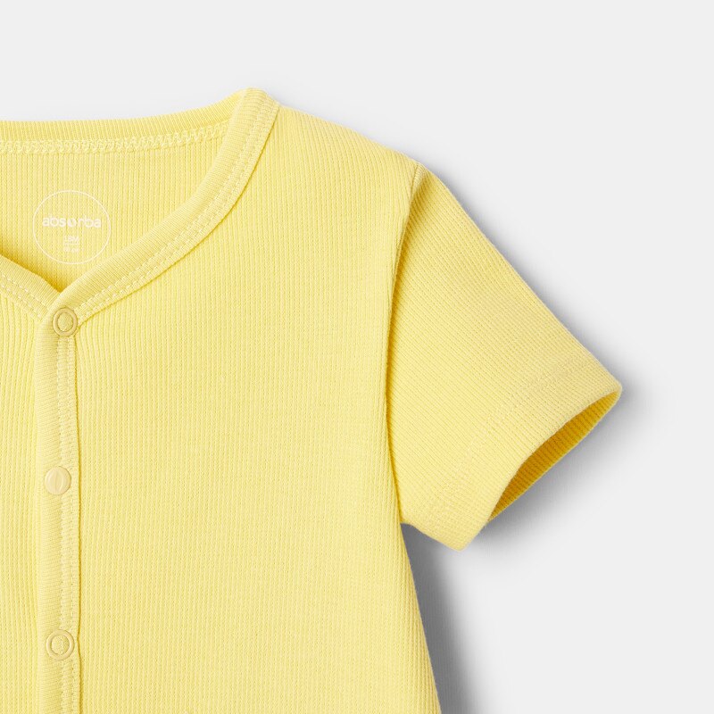 Pyjama court en coton jaune naissance Absorba Jaune