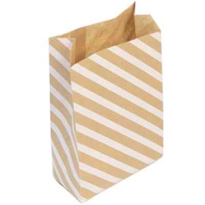 Clairefontaine - 50 Pochettes cadeau kraft - 11 cm x 5 cm x 21 cm - rayures blanches