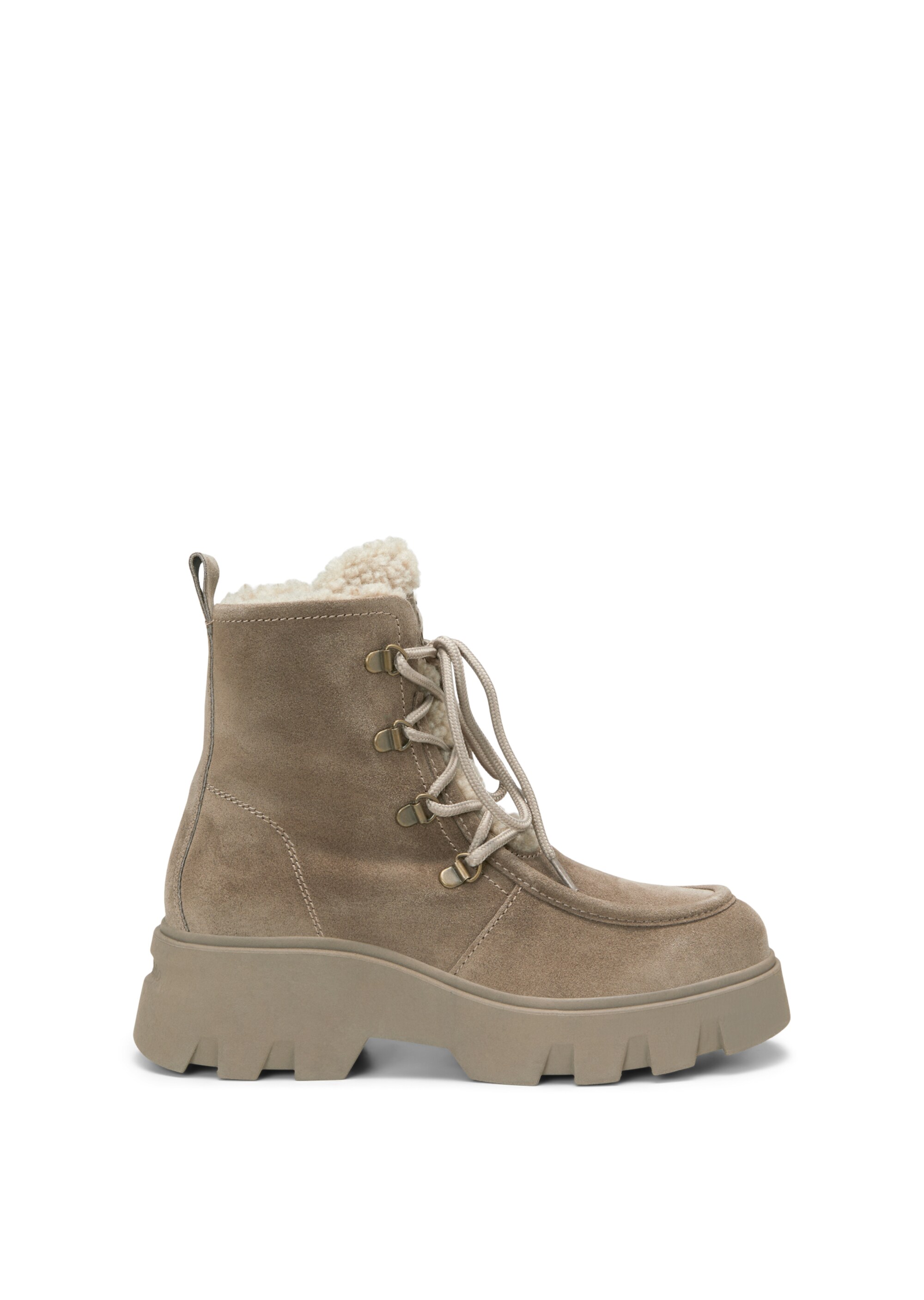Schnürstiefel mit warmem Teddyfutter