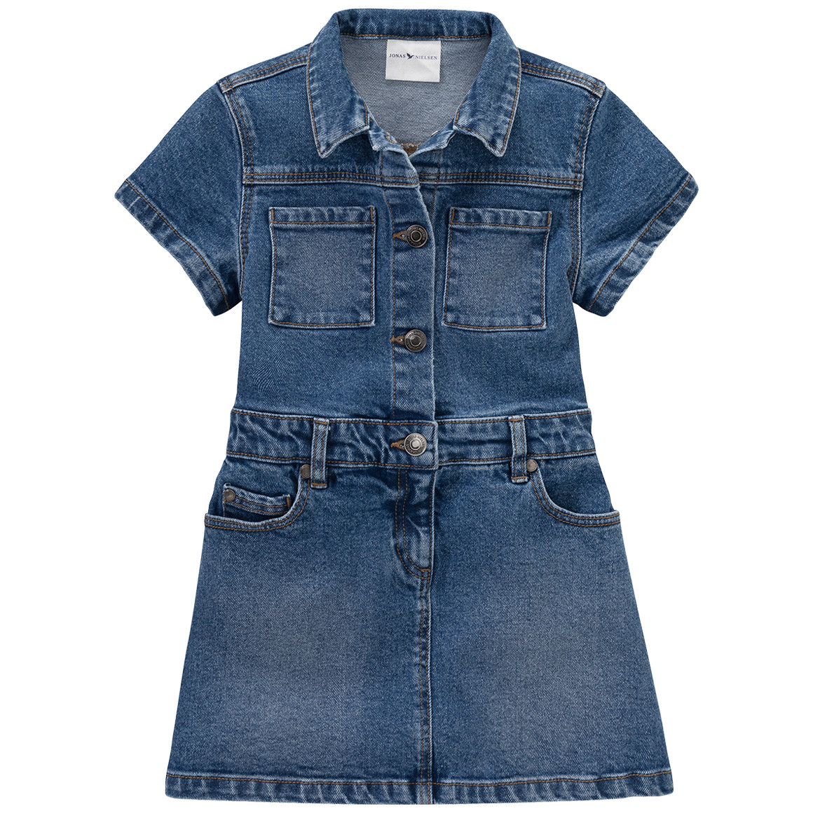 Jonas Nielsen Mädchen Jeanskleid in Denim-Optik blau