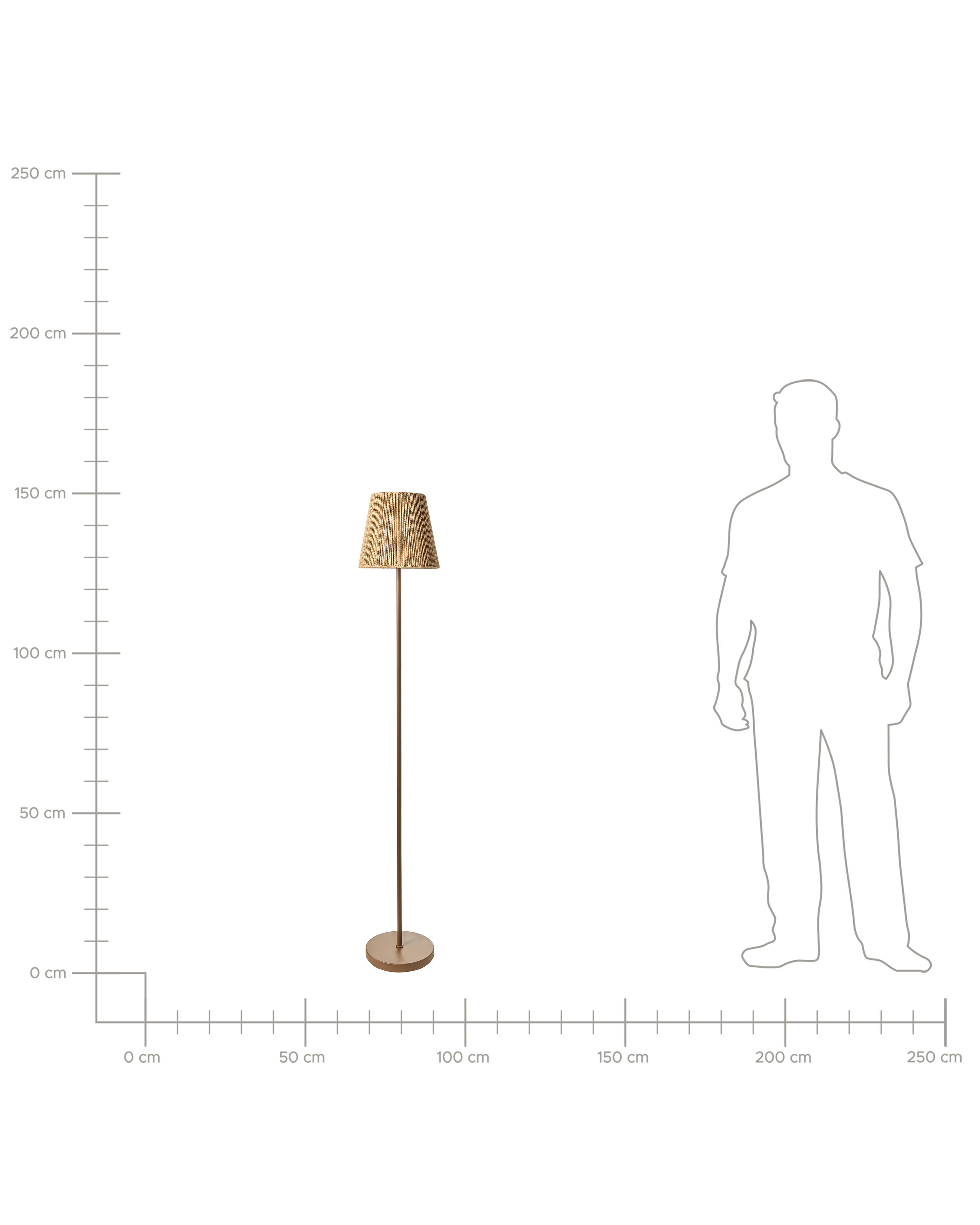 Staande lamp HANGER Metaal Bruin