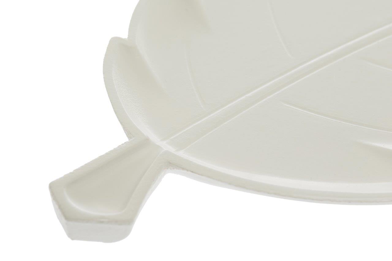 Blatt Tablett/Schale LINA - weiß