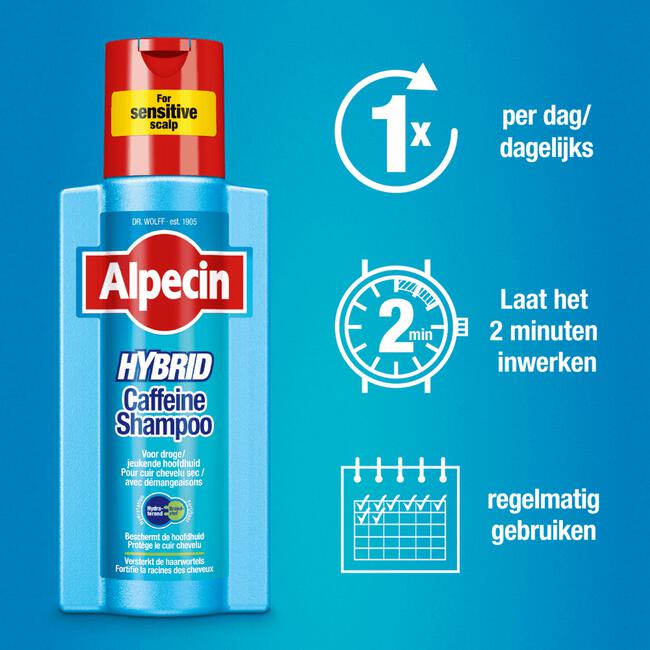 Alpecin Hybrid Cafeïne Shampoo 250 ML