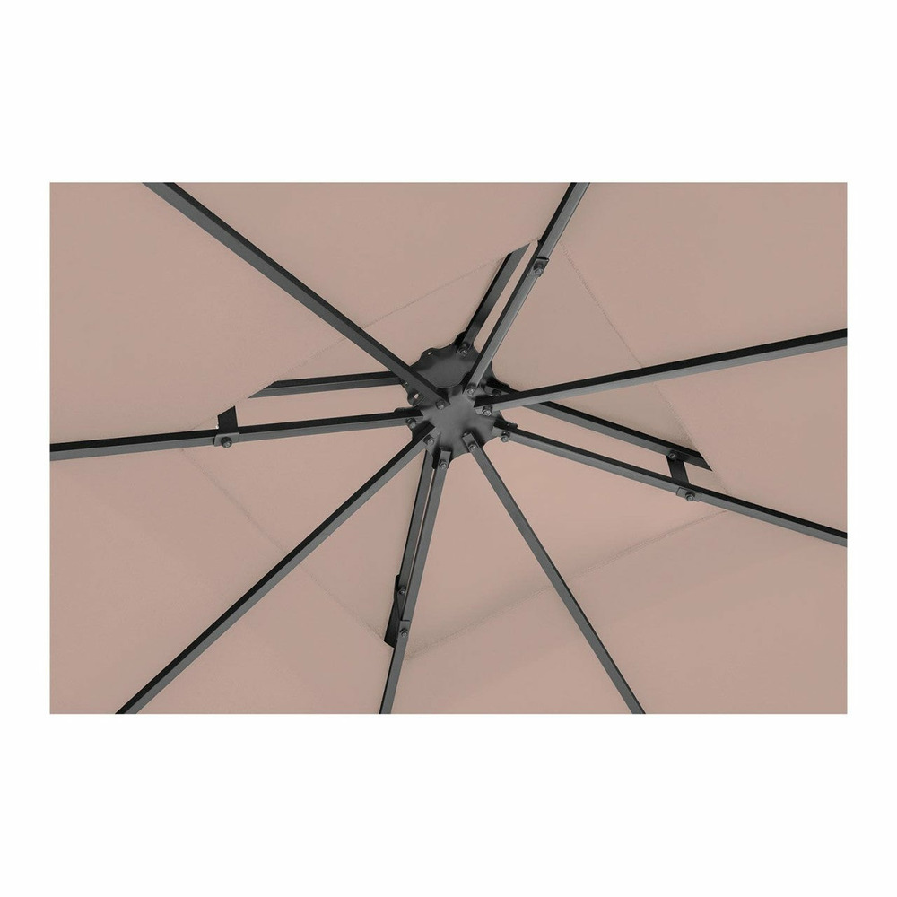 Pergola pavillon barnum tonnelle tente abri gazebo de jardin terrasse beige - 3 x 3 m - 160 g/m² - beige