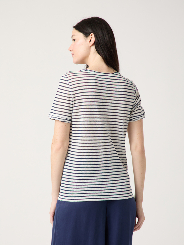 Top col tressé broderie coeur