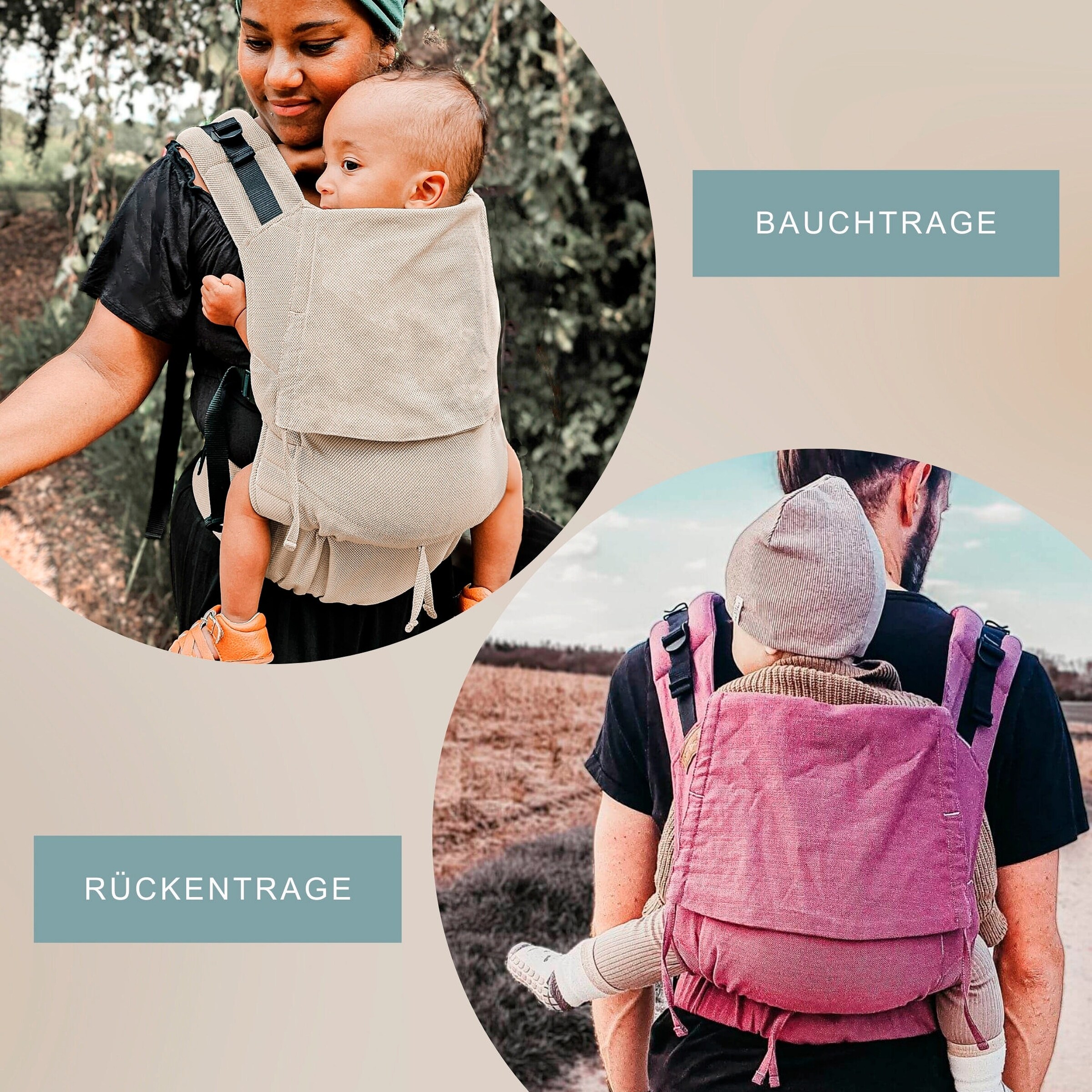 HOPPEDIZ® Babytrage Buckle Grenada natur