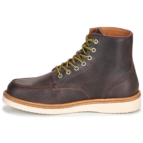 Selected - SLHTEO NEW LEATHER MOC-TOE BOOT - MArron