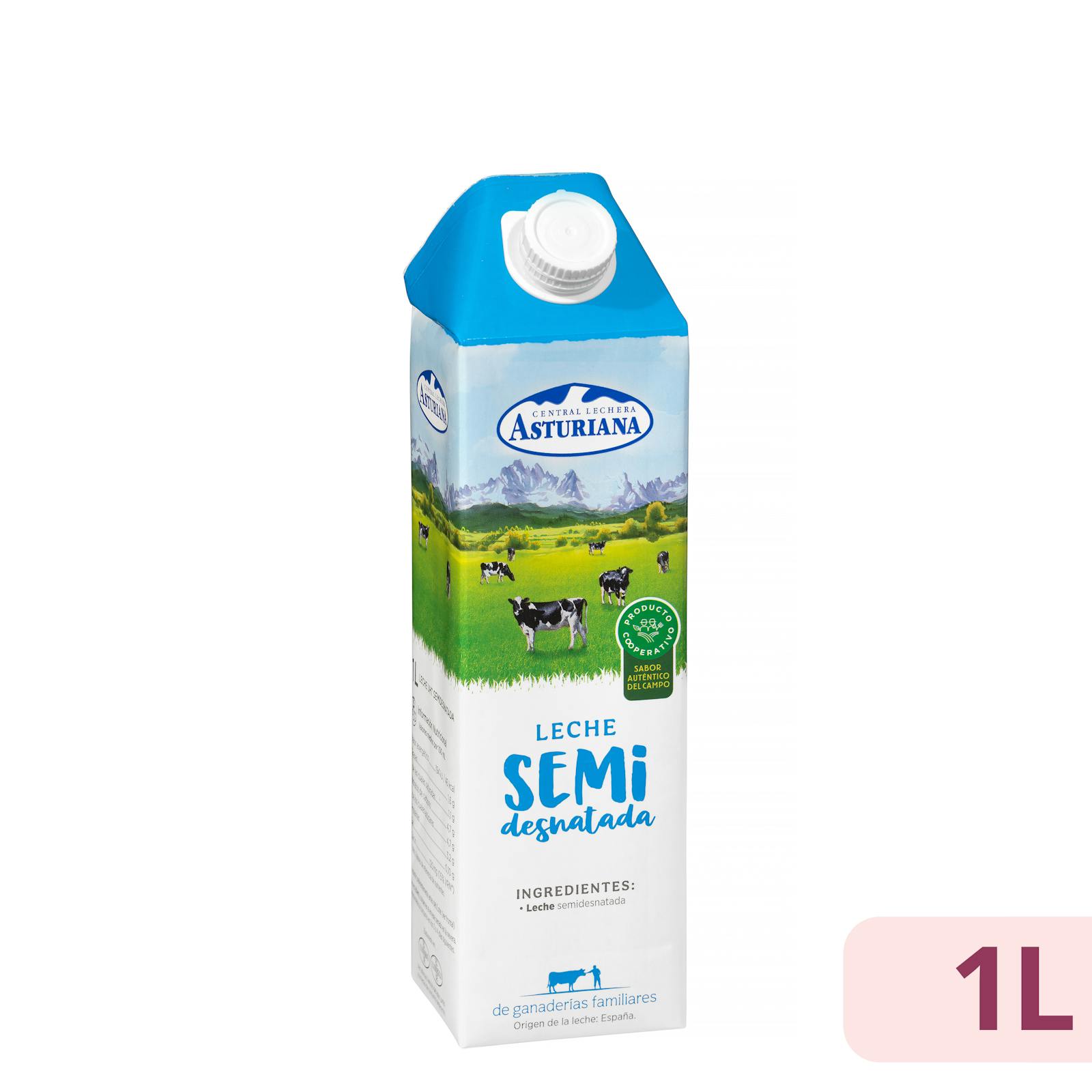 Lait demi-écrémé asturien