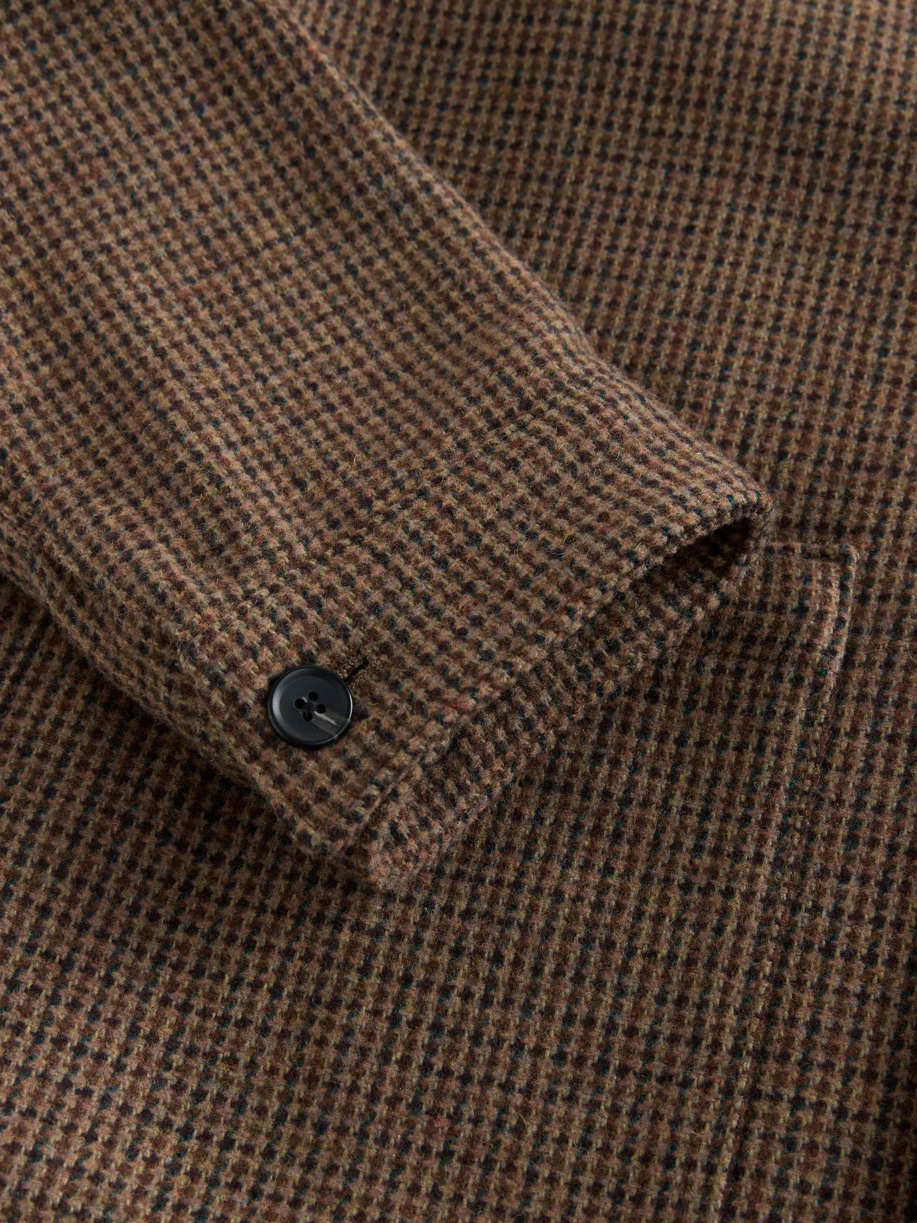 Multi - Textuur Houndstooth Chore Jack Met Wol