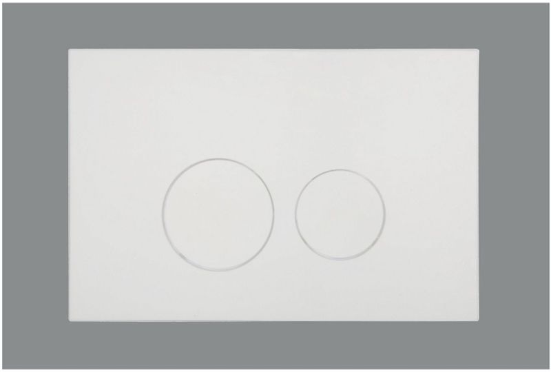Qeramiq - Bedieningsplaat - Glans Wit - ABS - DualFlush