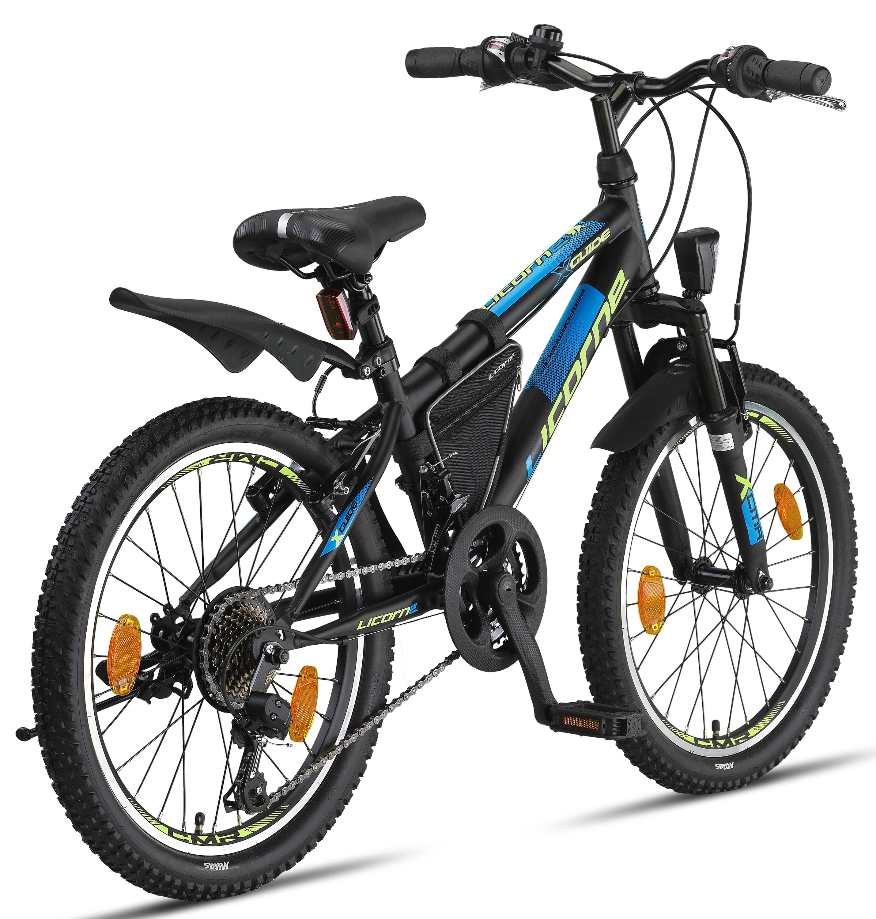 Licorne Bike Guide Premium Mountainbike in 20, 24 und 26 Zoll - Fahrrad für Mädchen, Jungen, Herren und Damen - Shimano 21 Gang-Schaltung, Kinderfahrrad, Kinder