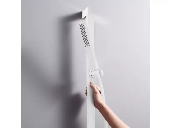 Pommeau de douche HANSGROHE Pulsify E 100 EcoSmart blanc mat