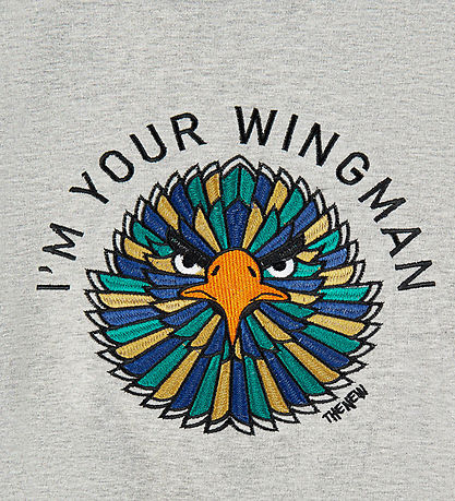 The New Sweatshirt - TnHuxley - Grau Meliert m. Hawk