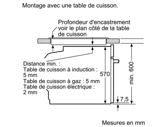 BOSCH - Four encastrable pyrolyse HQG572BB3F, Série 4, Hotair steam