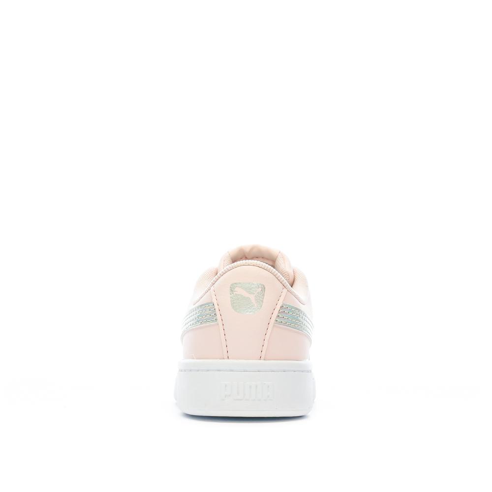 Puma Baskets Rose/Gris pailleté Fille Puma Vikky Rainbow