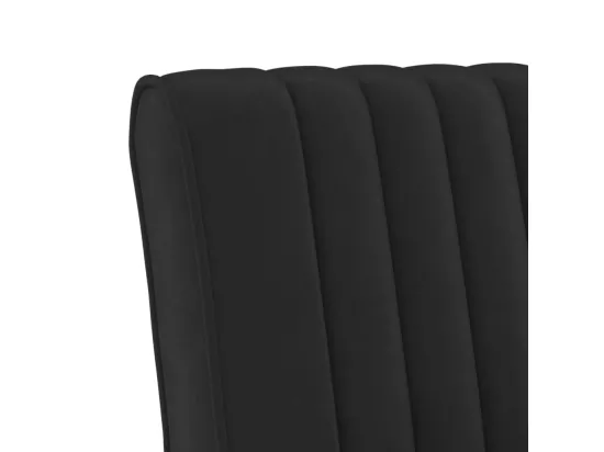 Fauteuil sans accoudoirs noir velours