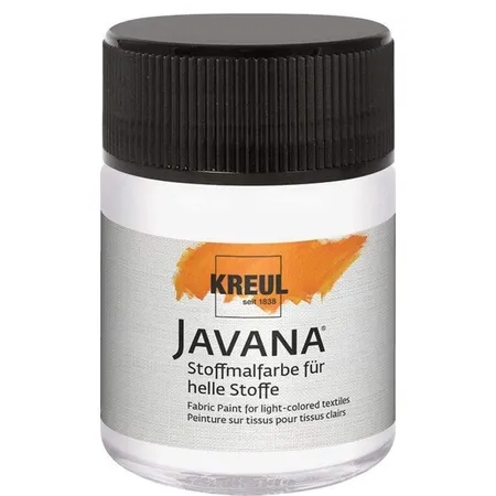 KREUL Javana Stoffmalfarbe für helle Stoffe Weiss 50 ml