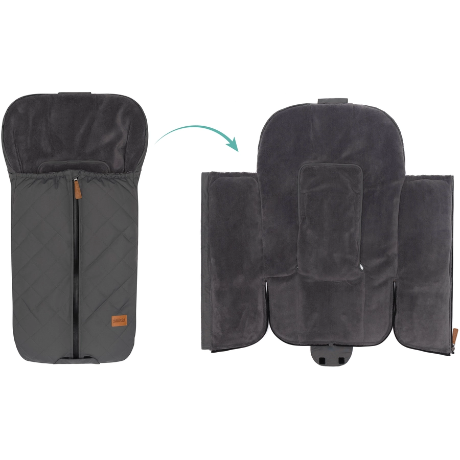 fillikid Winterfußsack Nevado für Babyschale Grau