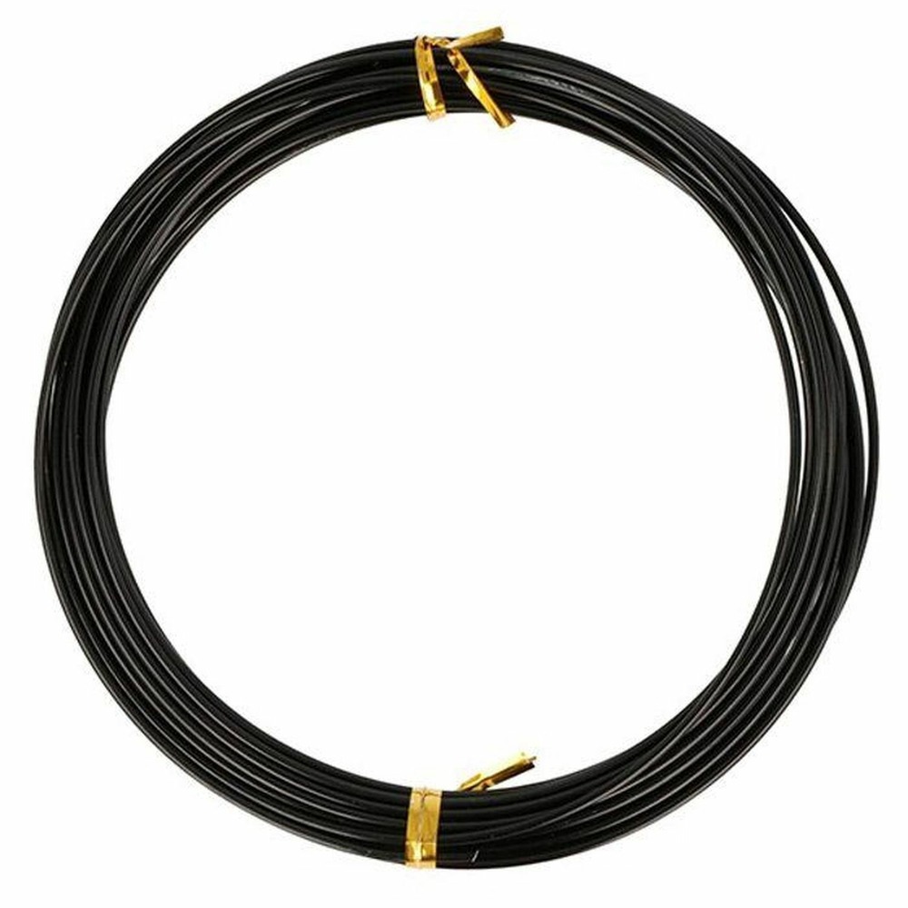 6 fils d'aluminium 5 m x 1,5 mm - noir
