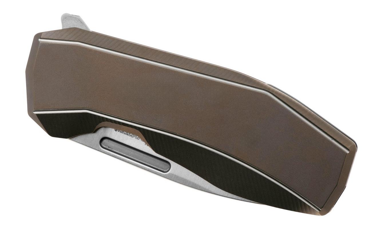 LionSteel N.ONE N1-BR Frame Lock, Magnacut, Bronze Titanium, zakmes