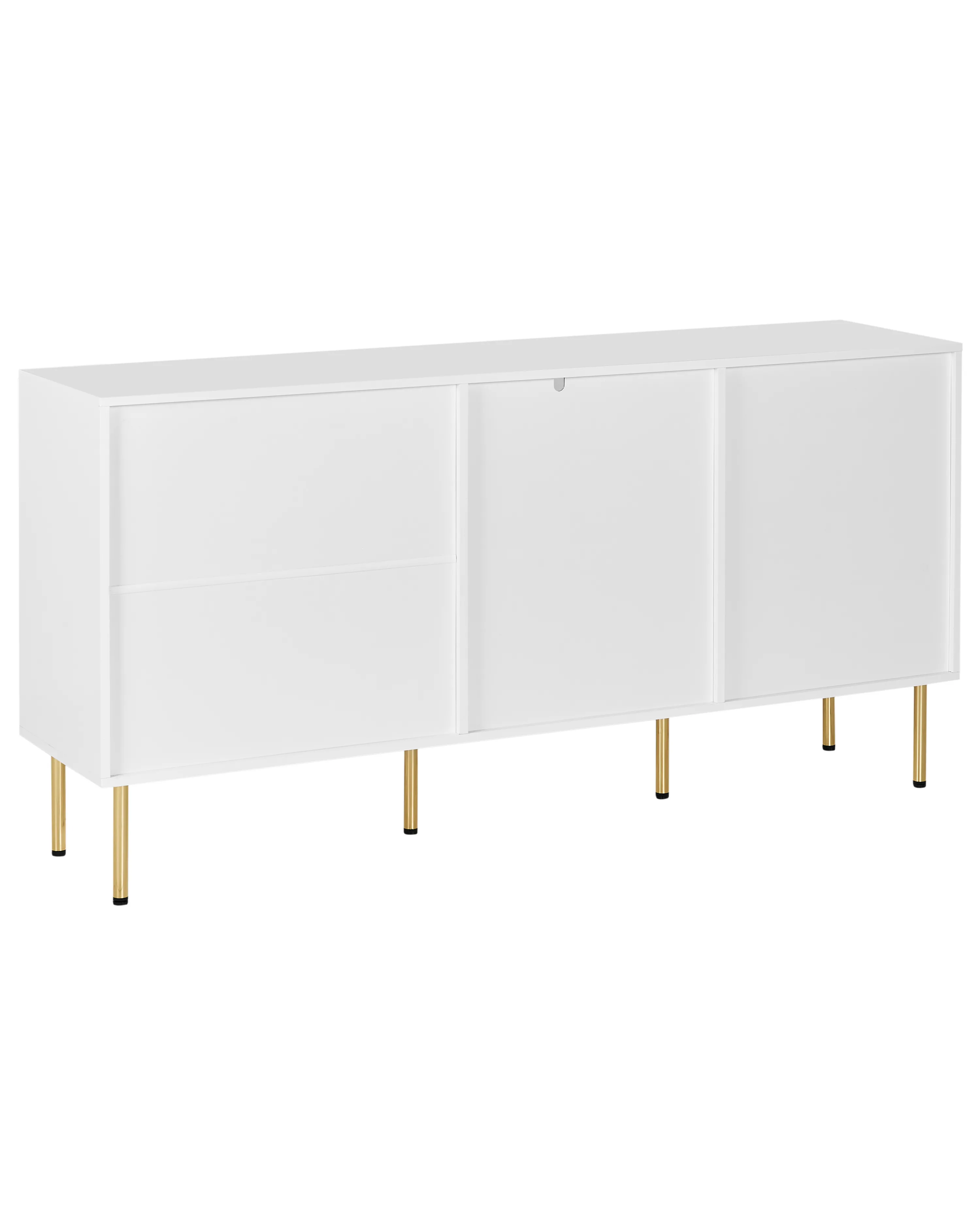 Dressoir met glazen deuren MILORA 160 cm Wit