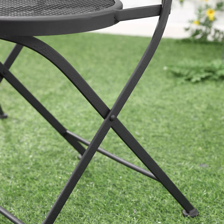Outsunny Gartenmöbel-Set mit 2 Stühle schwarz